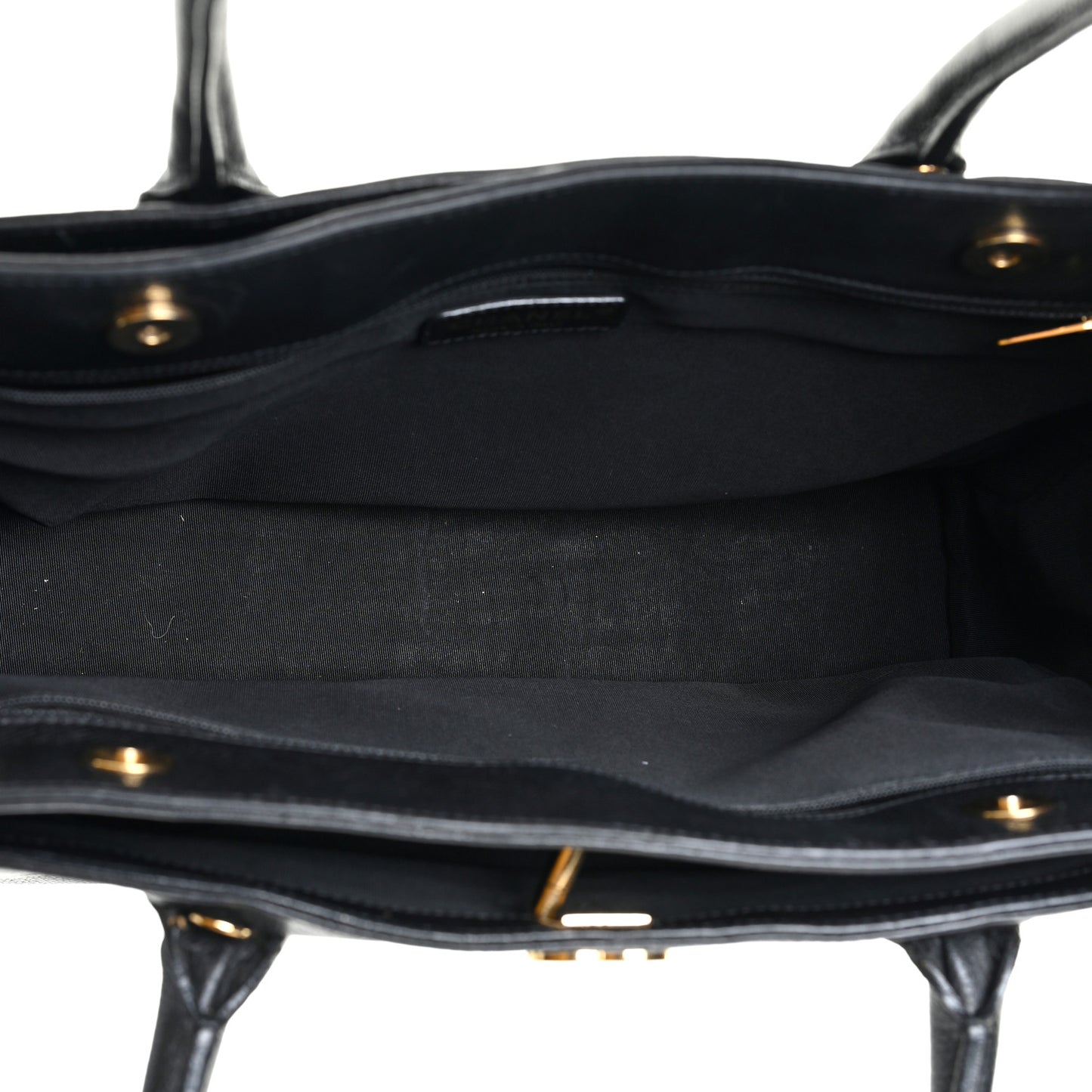 Calfskin Cerf Executive Shopper Tote Black