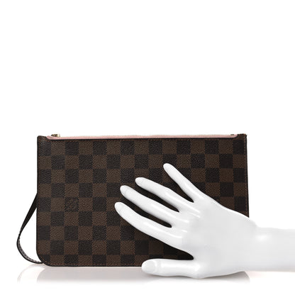 Louis Vuitton Damier Ebene Neverfull MM GM Pochette Rose Ballerine 2 of 10