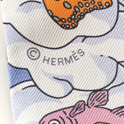 Hermes Silk Sur Mon Nuage Twilly Bleu Black Mauve 4 of 4