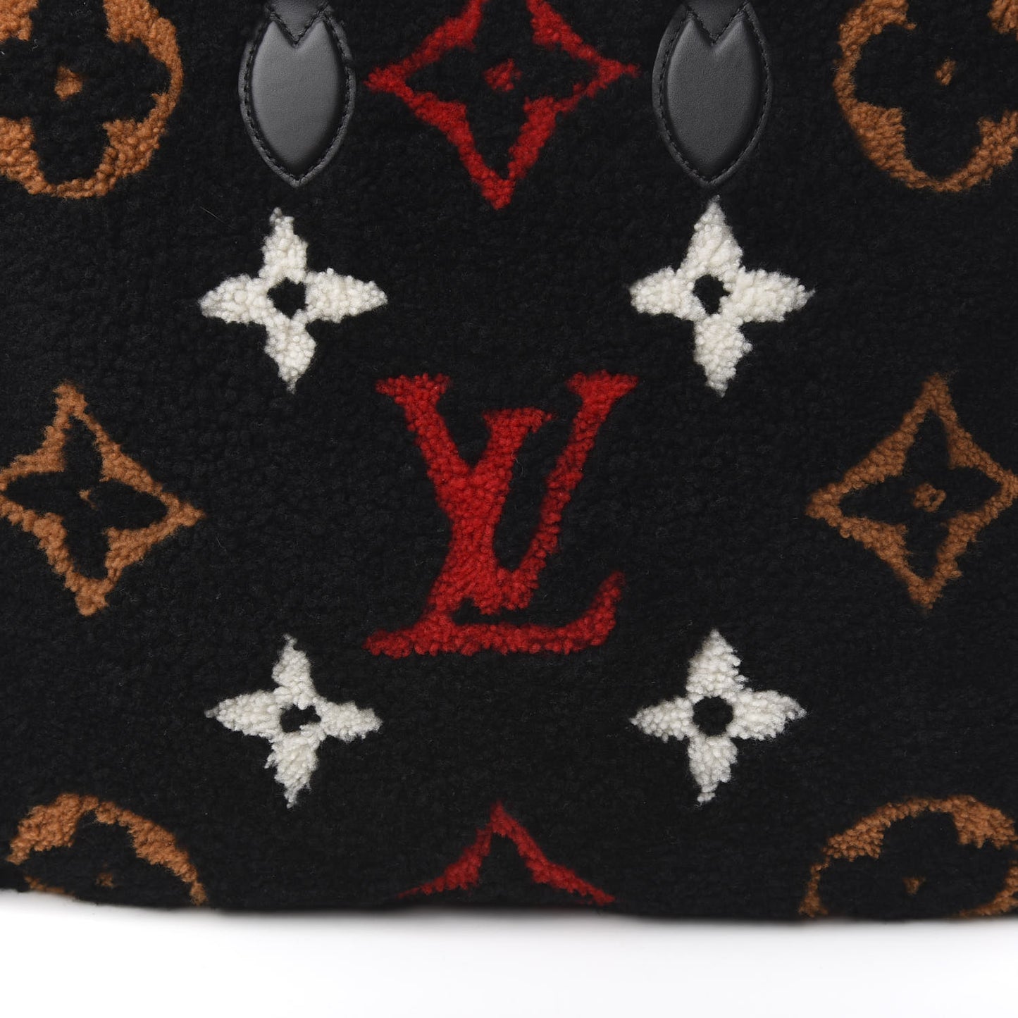 Shearling Monogram Giant Teddy Onthego GM Black Red