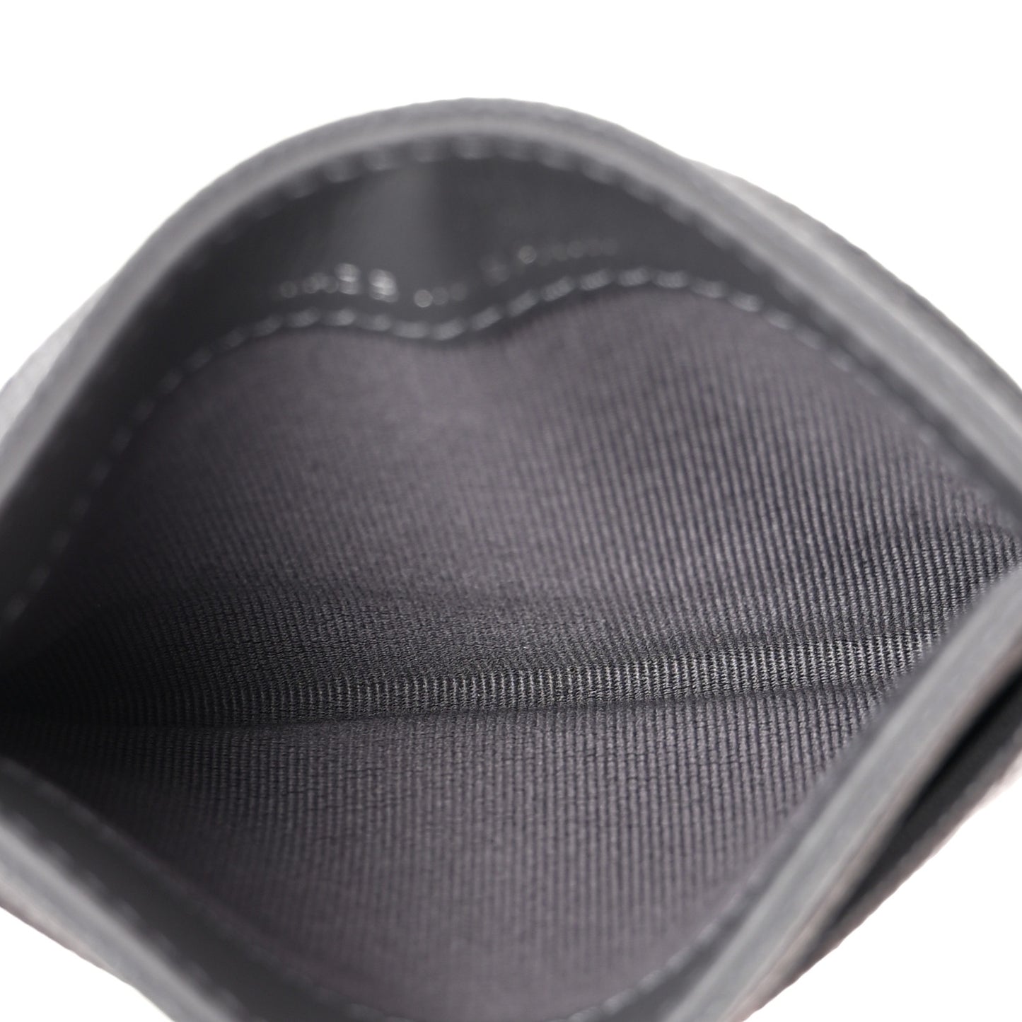 Shiny Caviar Enamel Quilted CC Flap Card Holder Grey