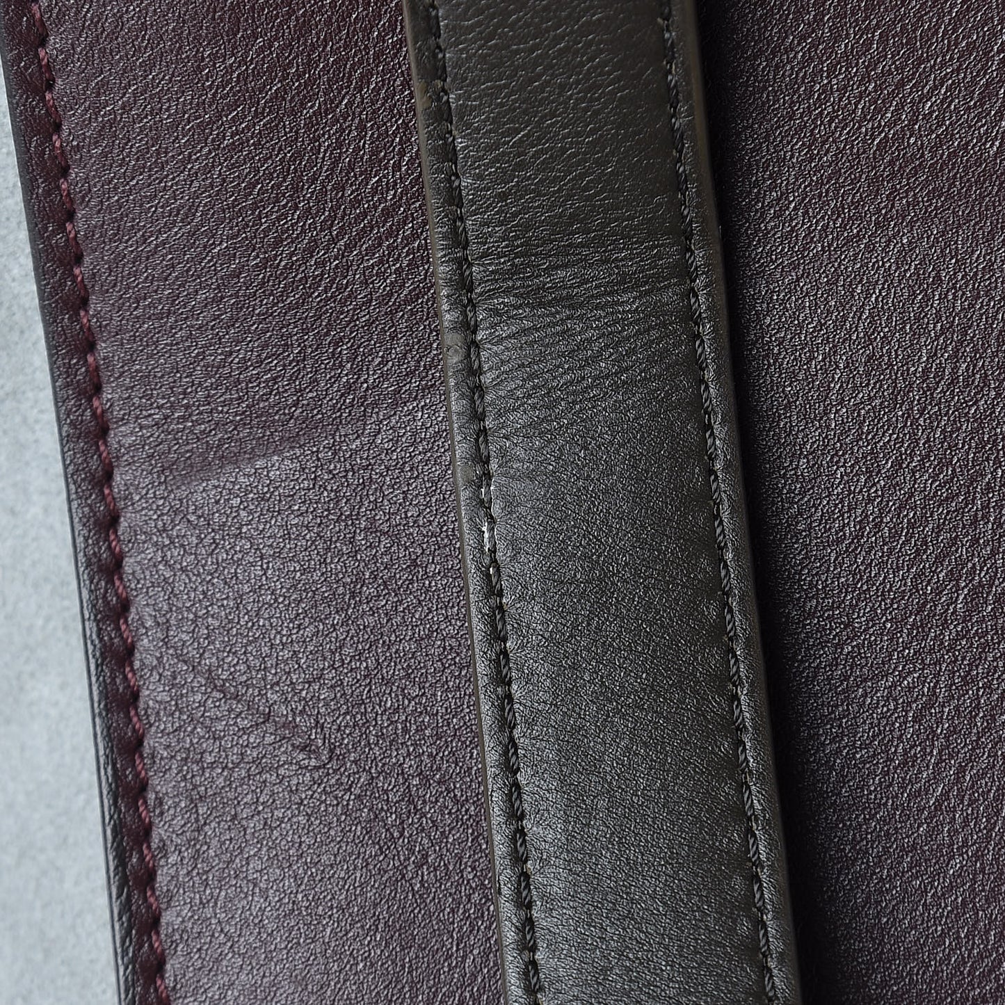 Smooth Calfskin Suede Medium Tri-Color Trapeze Dark Grey