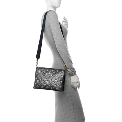 Louis Vuitton Lambskin Printed Monoglam Coussin PM Blue 3 of 9