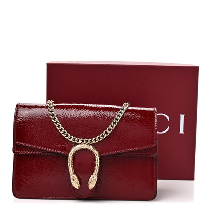 Gucci Crinkled Patent Mini Dionysus Shoulder Bag Rosso Ancora Red 13 of 13