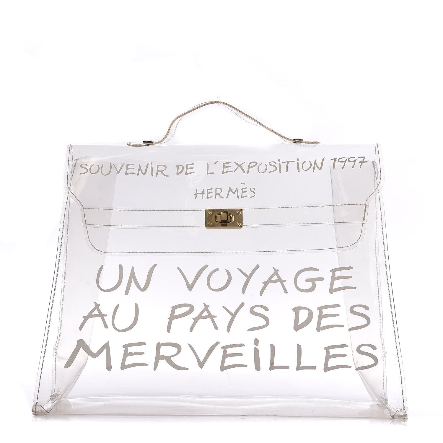 Hermes Vinyl Souvenir De L'Exposition Kelly Transparent 1 of 21