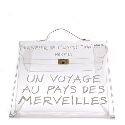 Hermes Vinyl Souvenir De L'Exposition Kelly Transparent 1 of 21