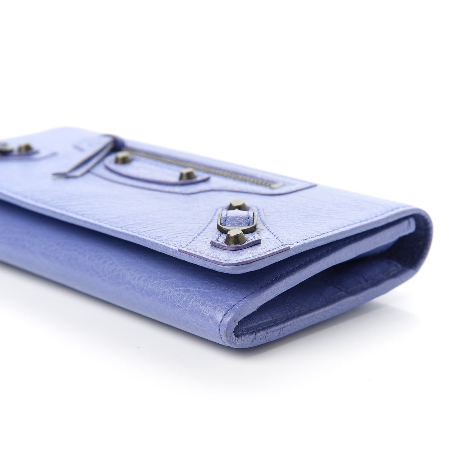 Agneau Classic Hardware Money Wallet Mauve