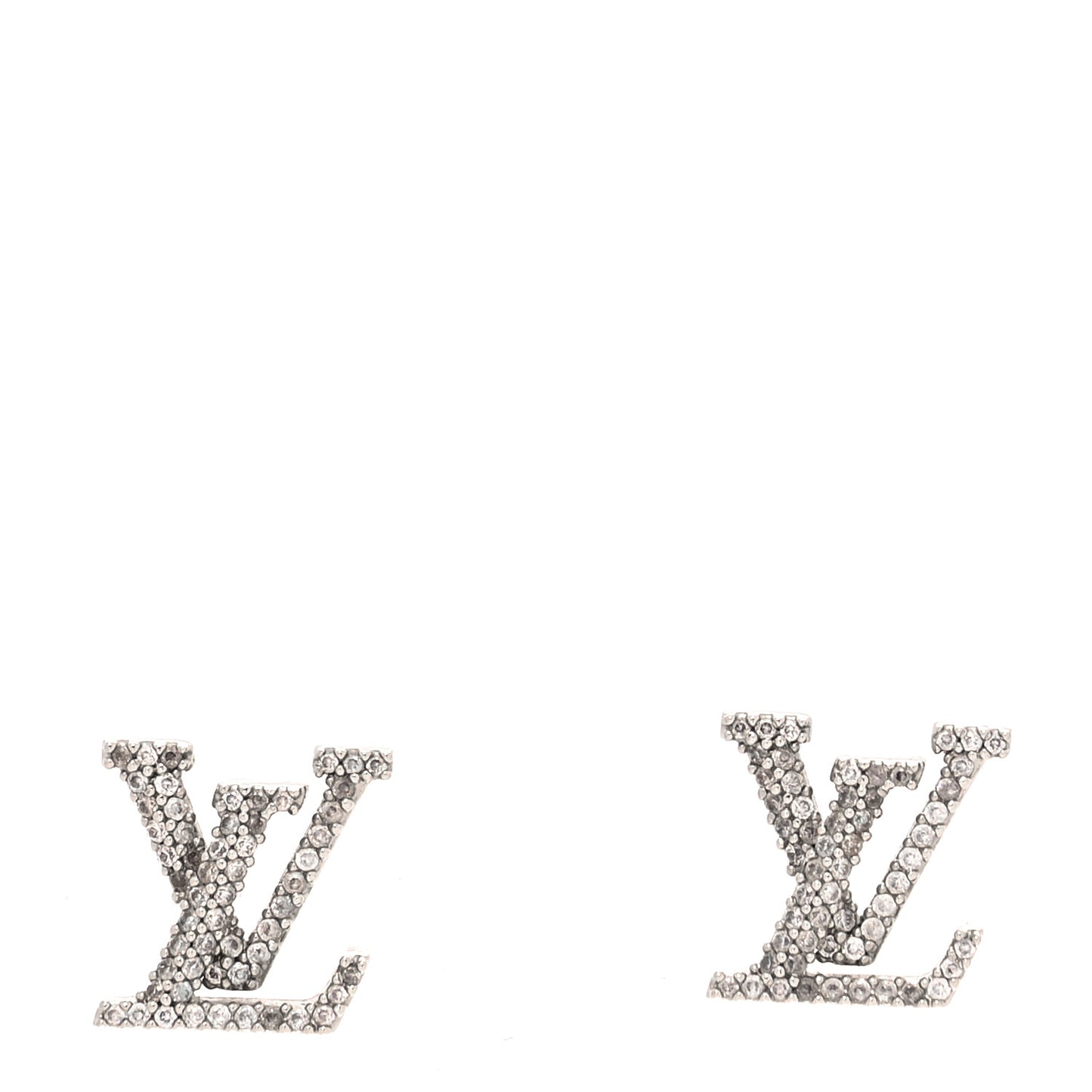 Crystal LV Iconic Earrings Silver