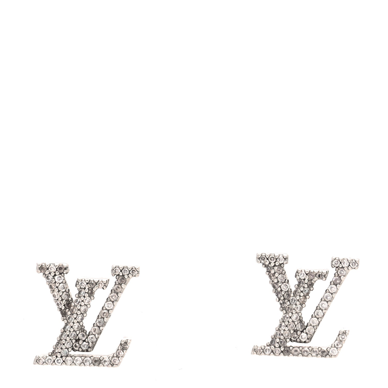 Louis Vuitton Crystal LV Iconic Earrings Silver 1 of 5