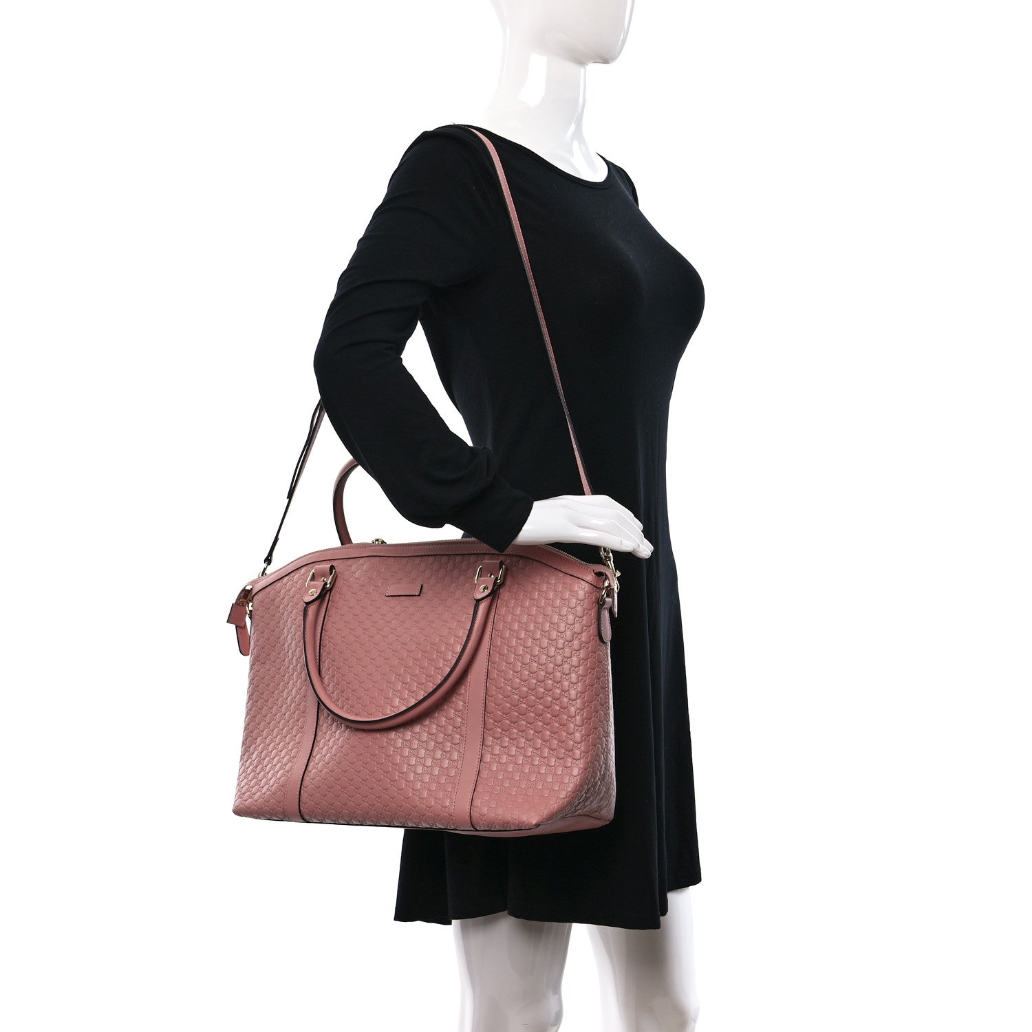 Gucci Soft Microguccissima Large Dome Satchel Soft Pink 2 of 10