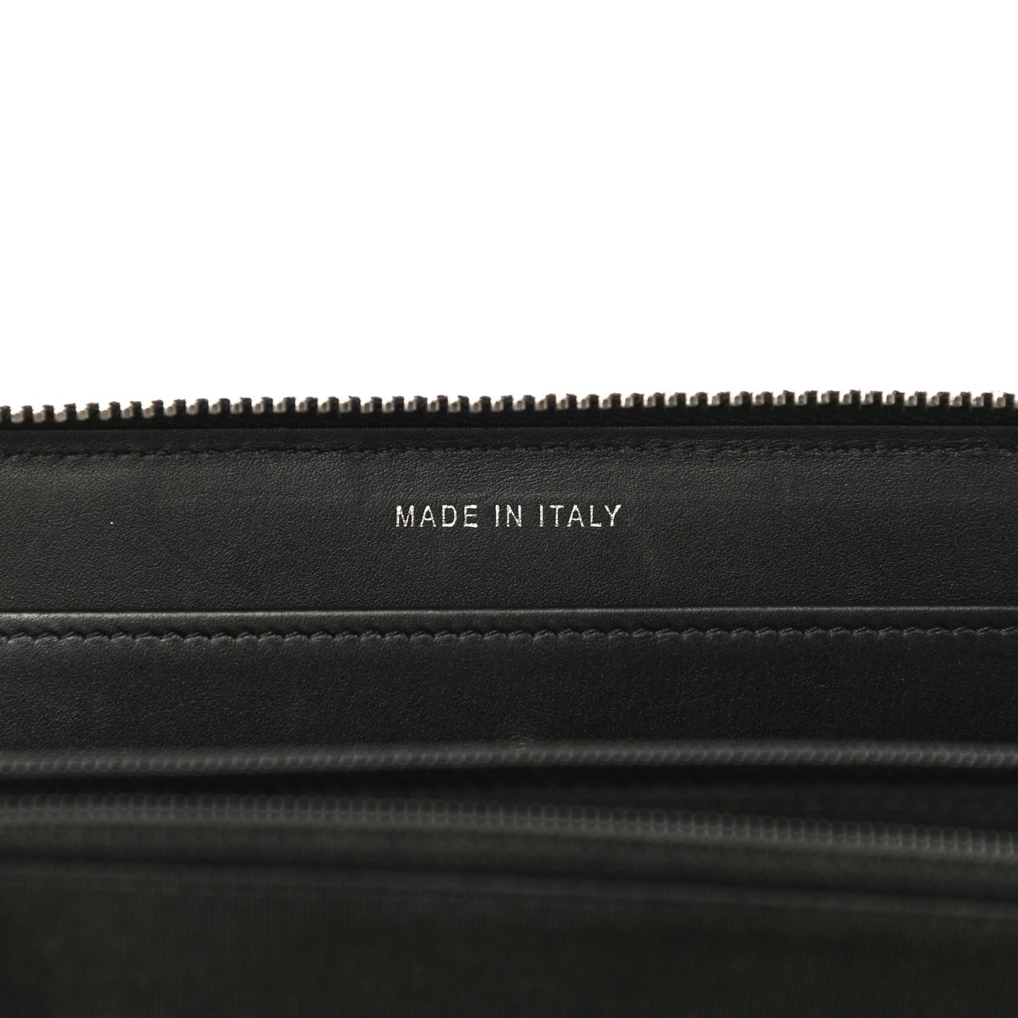 Glazed Calfskin Quilted Small Coco Boy Zip Around Wallet Black