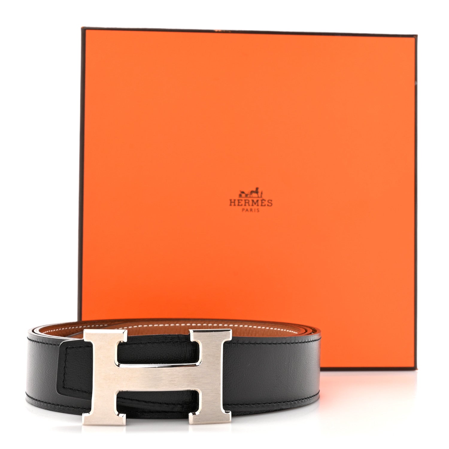 Hermes Box Togo 32mm H Belt 100 40 Black Gold 5 of 5