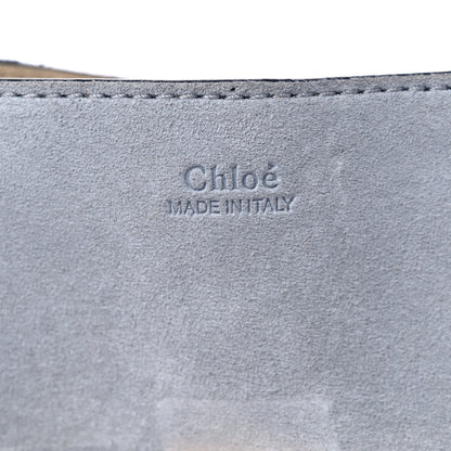 Chloe Suede Smooth Calfskin Drew Shoulder Bag Cloudy Blue 6 of 11