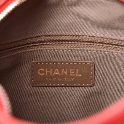 Chanel Goatskin Quilted Large Casual Trip Camera Case Bag Red 12 of 15