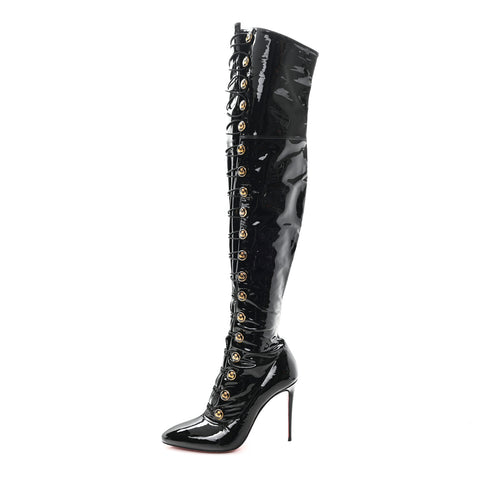 Patent Alta 100 Over The Knee Boots 40 Black