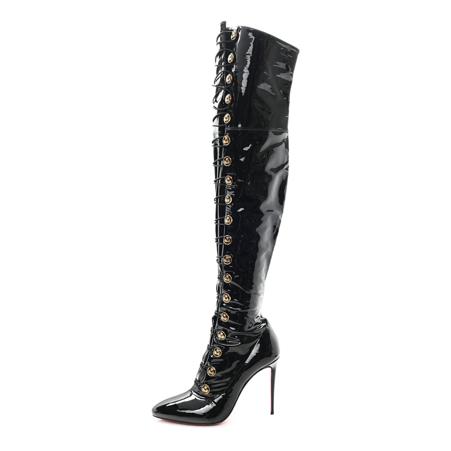 Patent Alta 100 Over The Knee Boots 40 Black