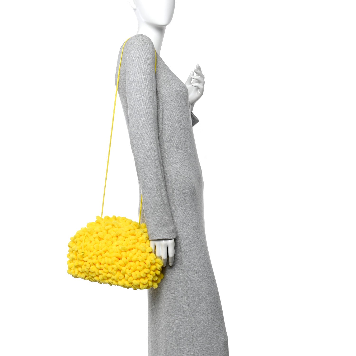 Bottega Veneta Chenille The Mini Pouch Lemon 1852327 – FASHIONPHILE