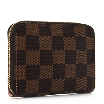 Louis Vuitton Damier Ebene Zippy Coin Purse Rose Ballerine 3 of 11