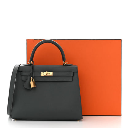 Hermes Epsom Kelly Sellier 25 Bleu Orage 11 of 11