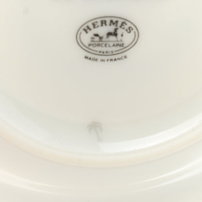 Hermes Porcelain H Deco Coffee Cup And Saucer Set Of 2 Black 9 of 11