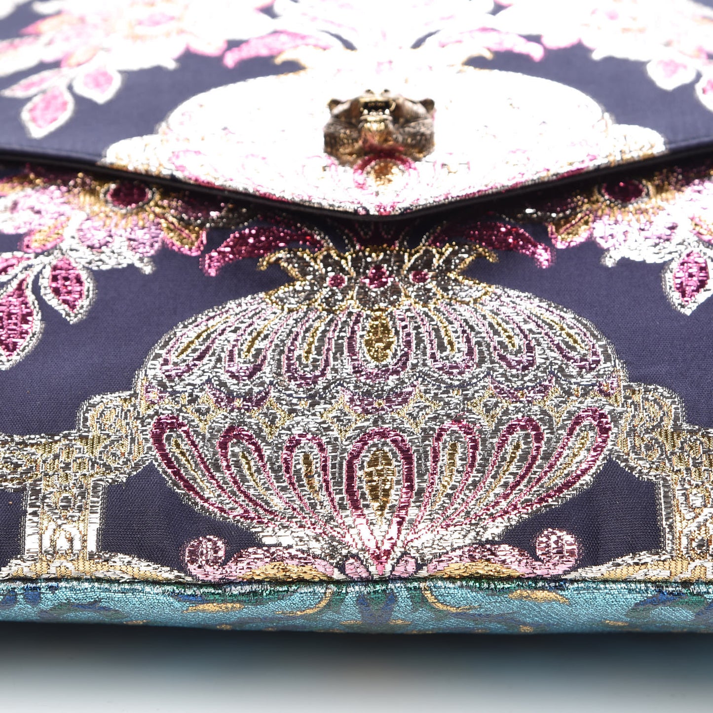 Brocade Embroidered Drawstring Backpack Multicolor
