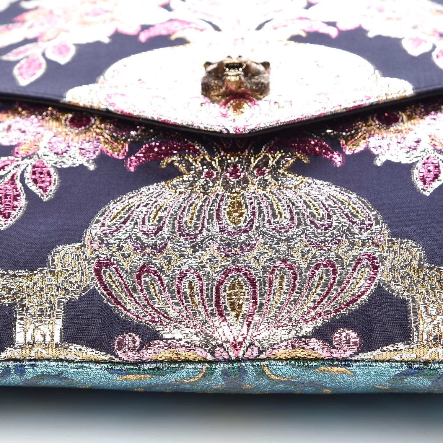 Gucci Brocade Embroidered Drawstring Backpack Multicolor 11 of 11