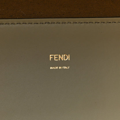 Fendi Vitello King Plexiglass Logo Embossed Medium Fendi Sunshine Shopper Tote Green Tea 6 of 9