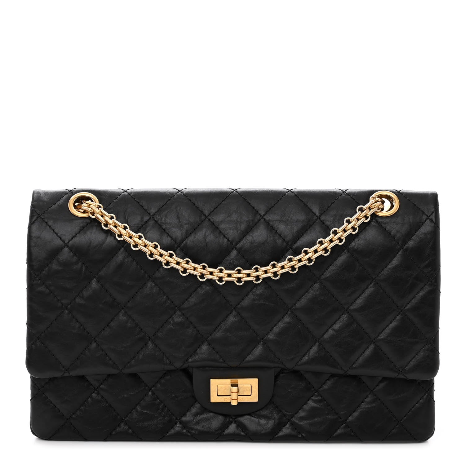 Chanel Aged Calfskin Quilted 2.55 Reissue 226 Flap Black 1 of 11