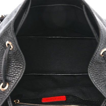 Valentino Garavani Pebbled Calfskin Rockstud Double Pocket Backpack Black 5 of 11