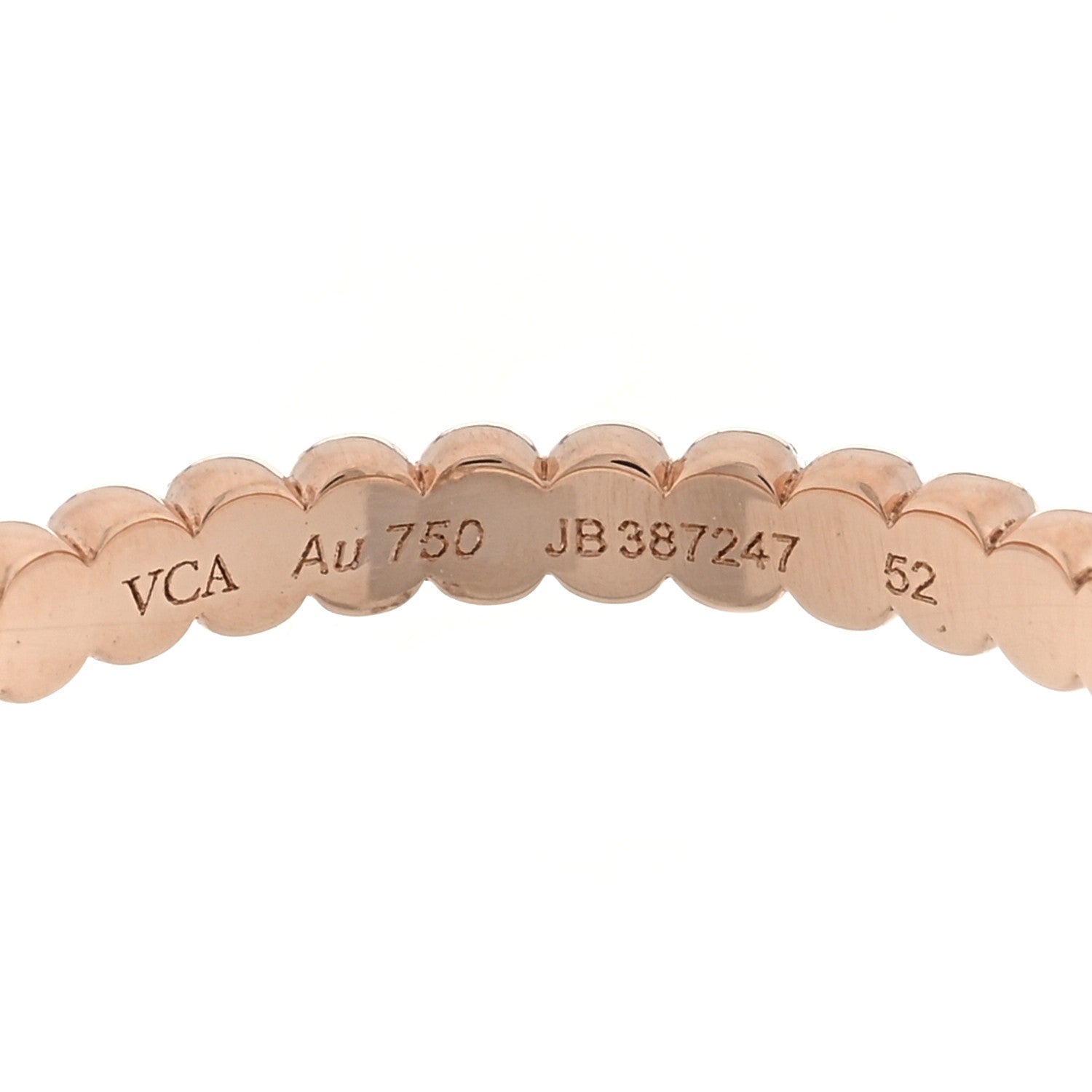 Van Cleef & Arpels 18K Rose Gold Small Perlee Ring 52 6 4 of 5