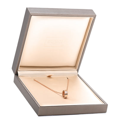 Bulgari 18K Rose Gold Diamond Serpenti Viper Pendant Necklace 5 of 5