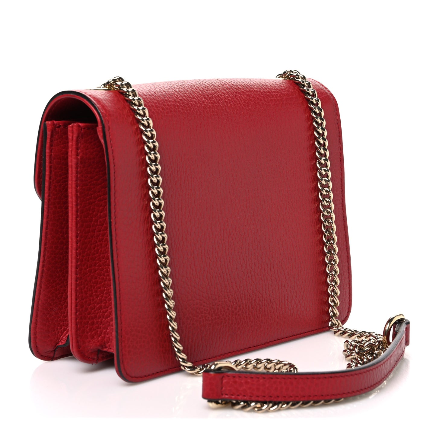 Dollar Calfskin Small Interlocking G Shoulder Bag Red