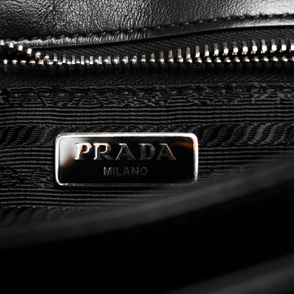 Prada Saffiano Tessuto Nylon Chain Shoulder Bag Black 6 of 9