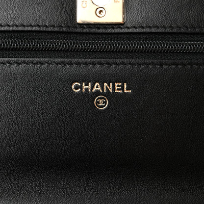 Chanel Lambskin Quilted Trendy CC Wallet On Chain WOC Black 6 of 14