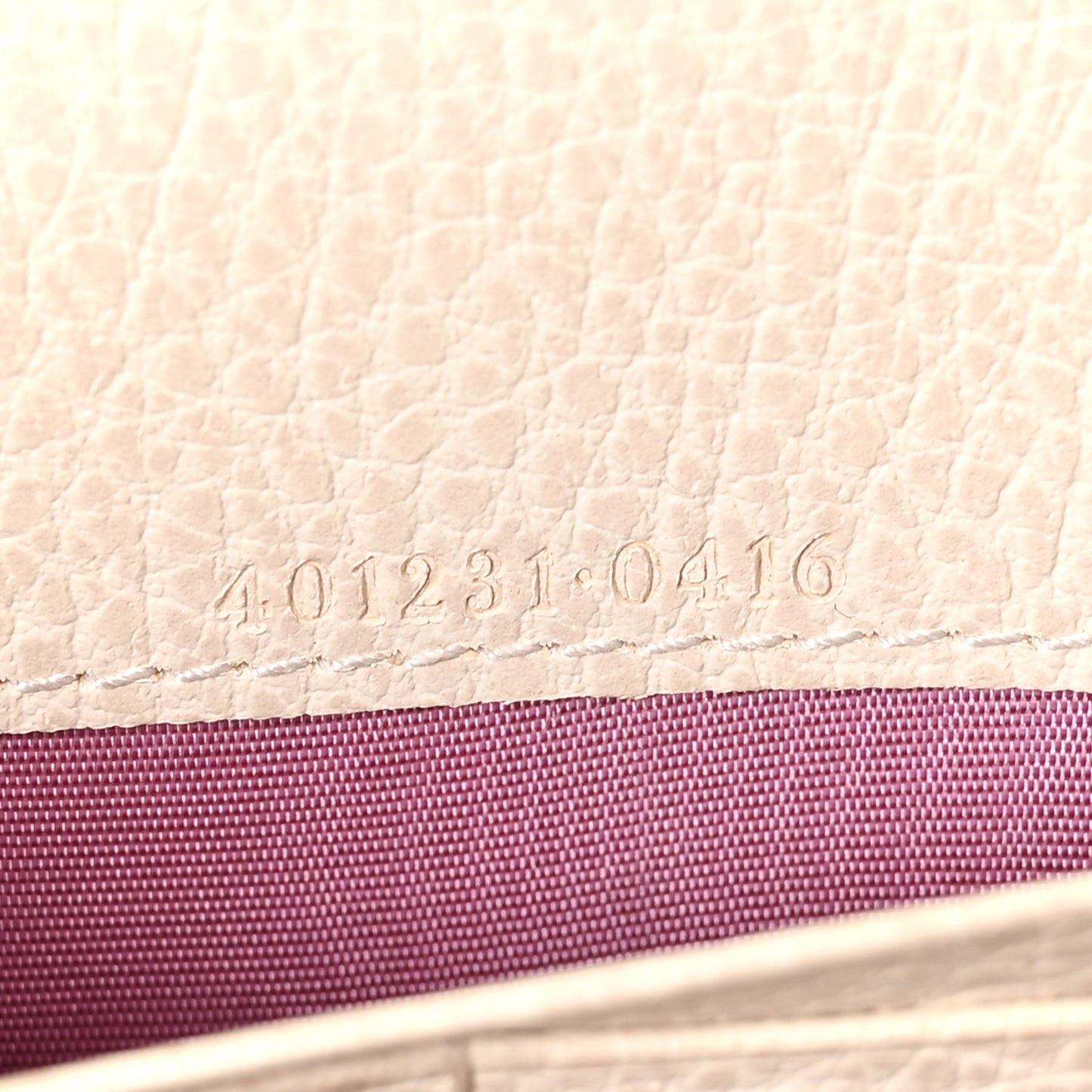 Calfskin Mini Dionysus Chain Wallet White
