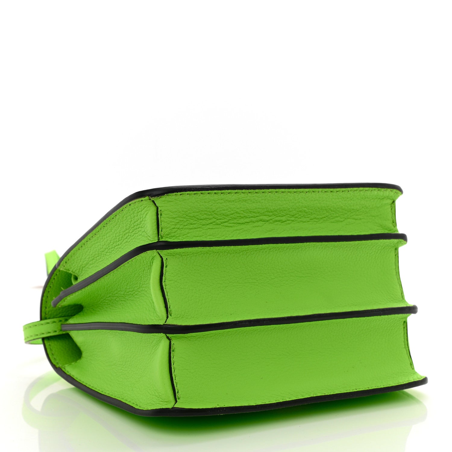 Versace Grained Calfskin La Medusa Shoulder Bag Lime 3 of 7