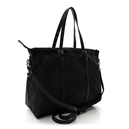 Gucci Nylon Monogram Dollar Calfskin Tote Black 3 of 11