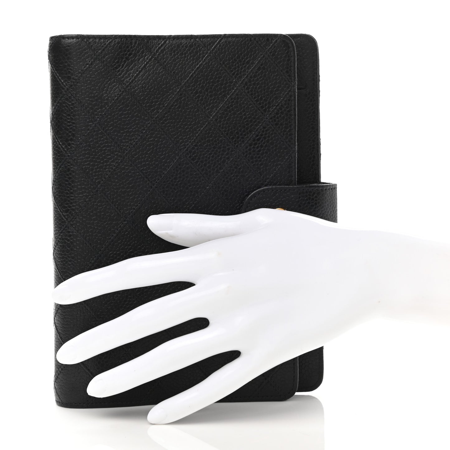 Caviar Diamond Embossed Agenda Cover Black