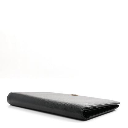 Chanel Grained Calfskin CC Button Yen Wallet Black 4 of 8