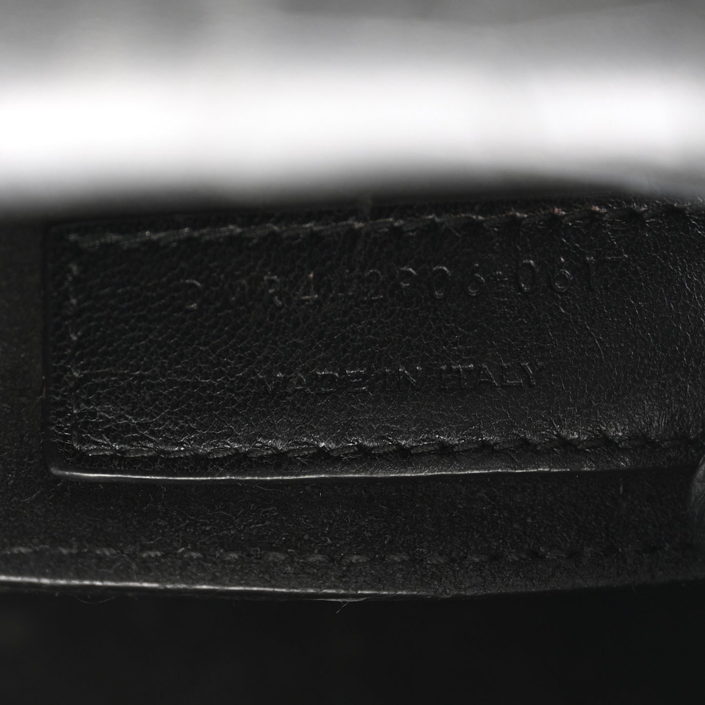 Calfskin Crocodile Embossed Medium Monogram Sunset Black