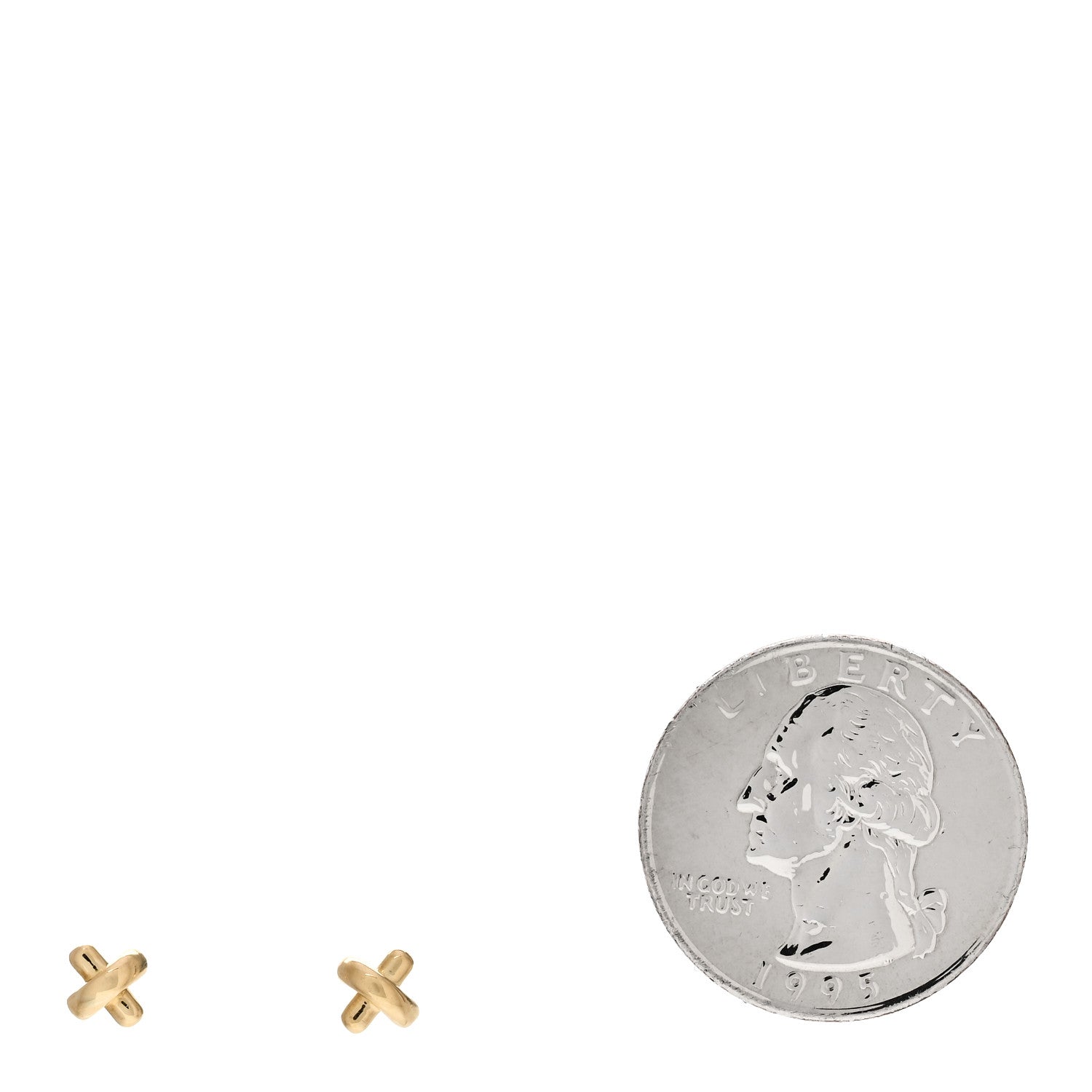 Tiffany 18K Yellow Gold Mini Stitch X Stud Earrings 2 of 4
