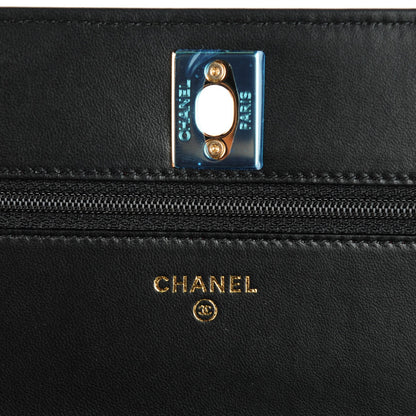 Chanel Lambskin Quilted Trendy CC Wallet On Chain WOC Black 7 of 9