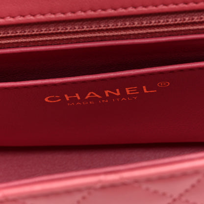 Chanel Lambskin Quilted Valentine Charms Mini Rectangular Flap Pink 6 of 10