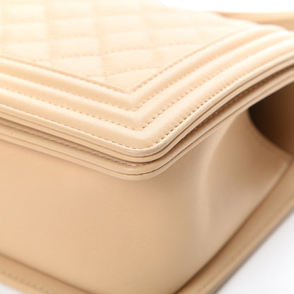 Chanel Lambskin Quilted Medium Boy Flap Beige 10 of 11