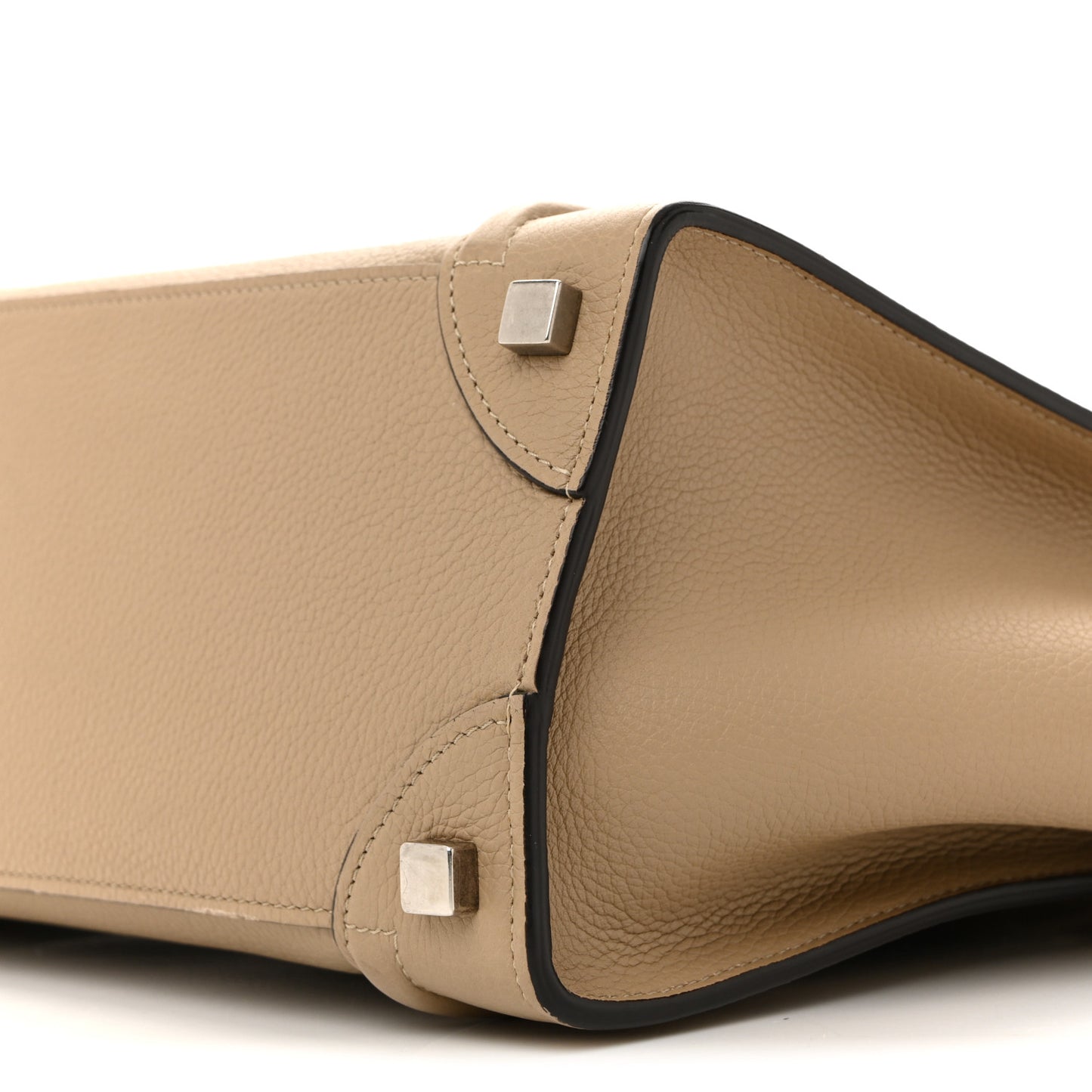 Drummed Calfskin Micro Luggage Dune