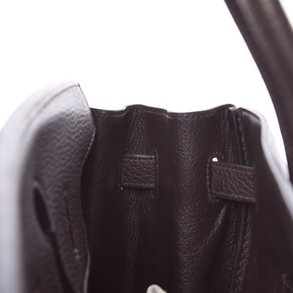 Hermes Taurillon Clemence Birkin 35 Chocolate 24 of 37