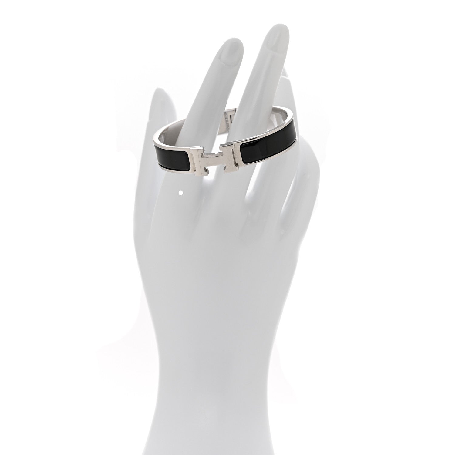 Hermes Enamel Narrow Clic Clac H Bracelet PM Black 2 of 4