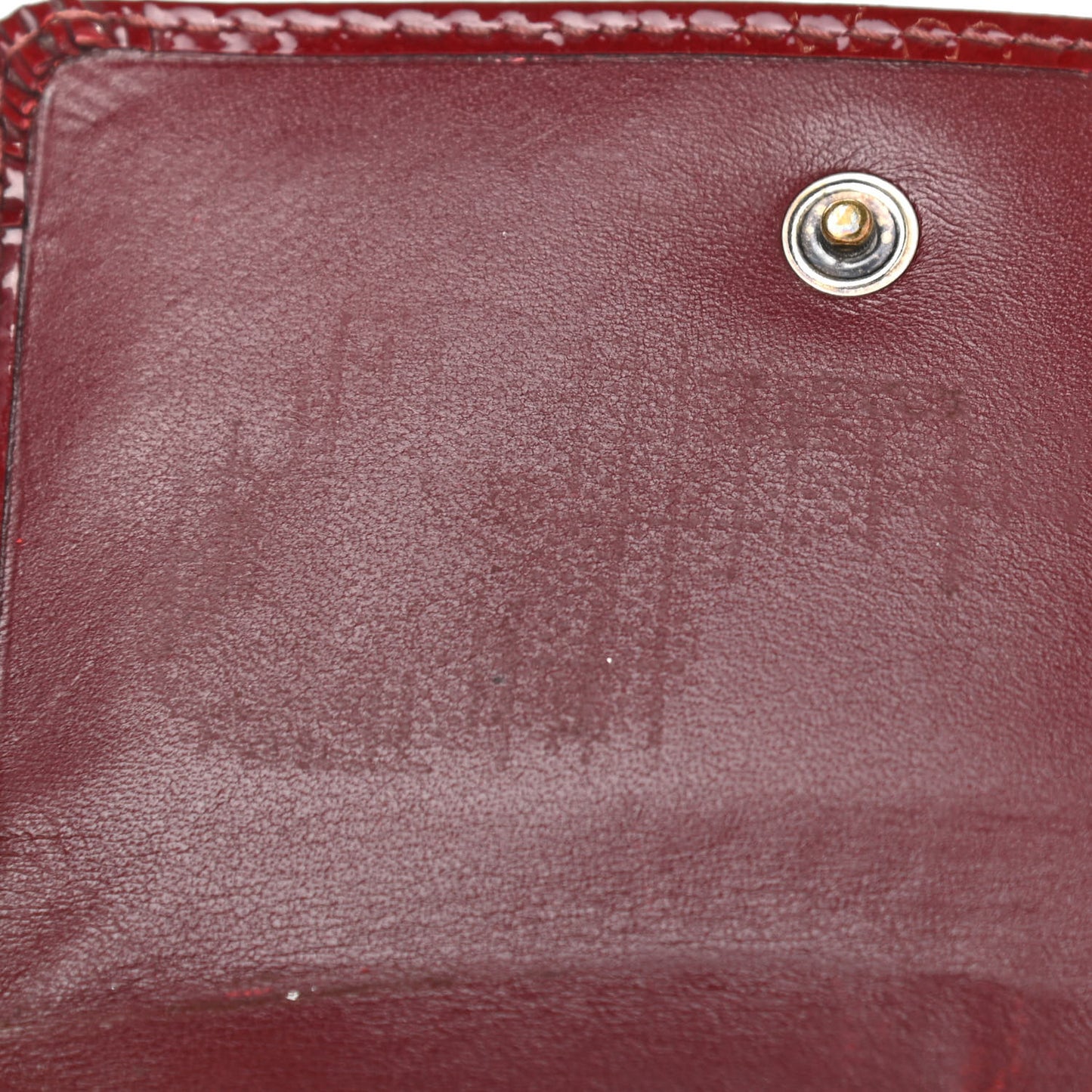 Patent Nova Check Heart Compact Wallet Berry Red