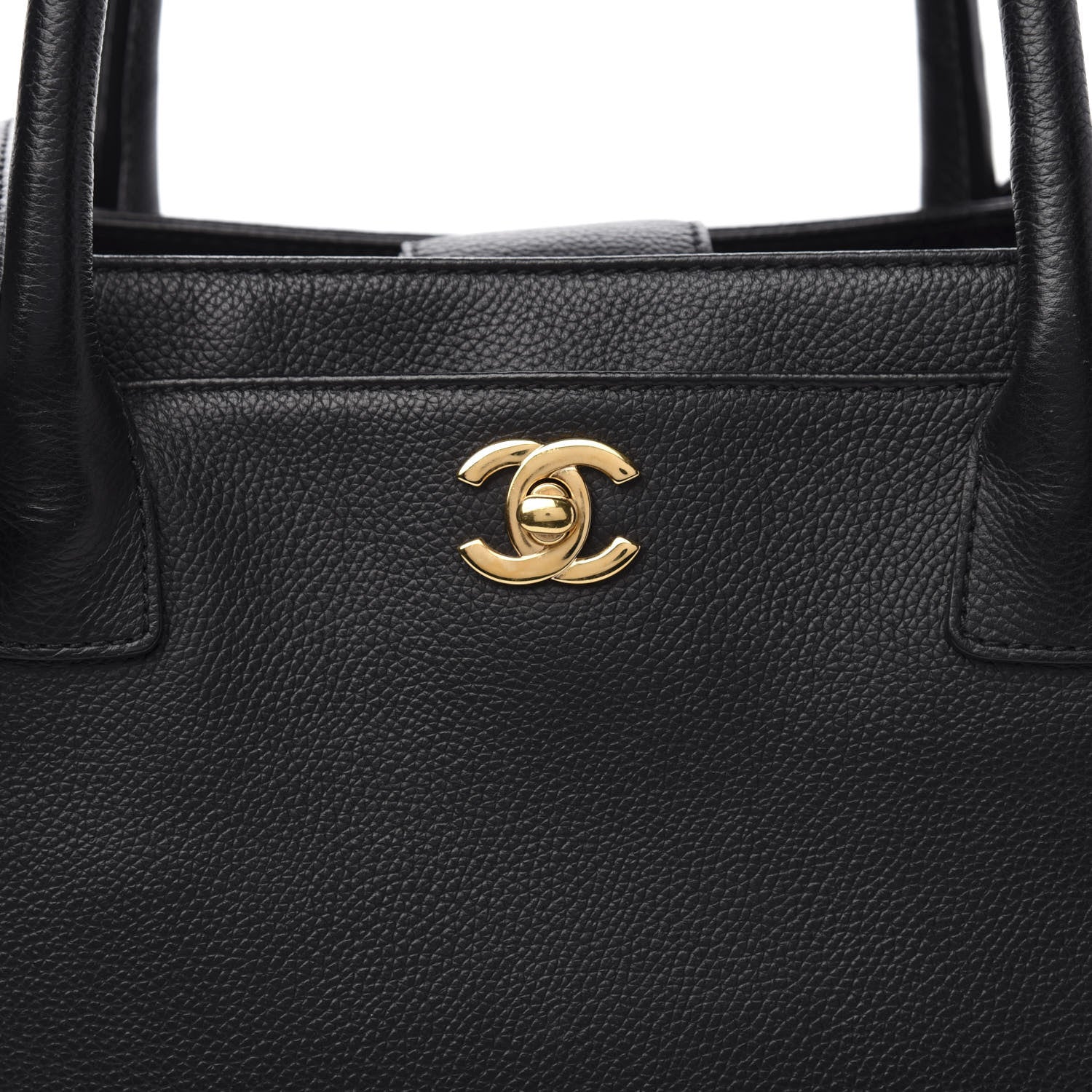 Chanel Calfskin Cerf Executive Shopper Tote Black 10 of 13
