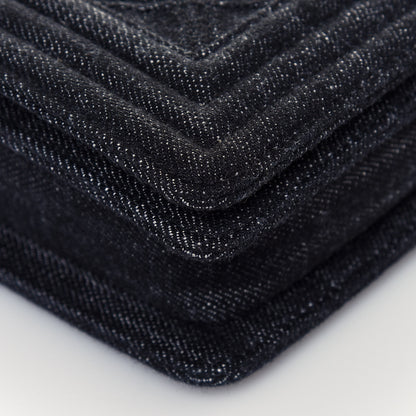 Chanel Denim Quilted Boy Clutch With Removable Chain Black 9 of 13